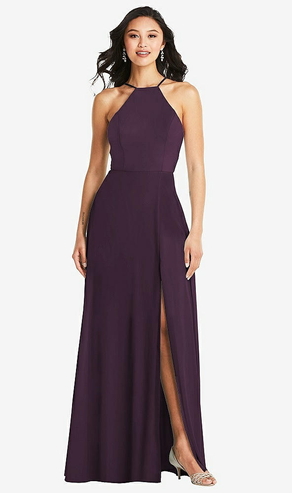 Front View - Aubergine Bella Bridesmaids Dress BB129