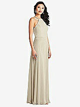 Side View Thumbnail - Champagne Bella Bridesmaids Dress BB129