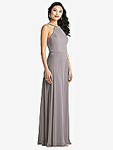 Side View Thumbnail - Cashmere Gray Bella Bridesmaids Dress BB129