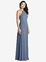 Side View Thumbnail - Larkspur Blue Bella Bridesmaids Dress BB129