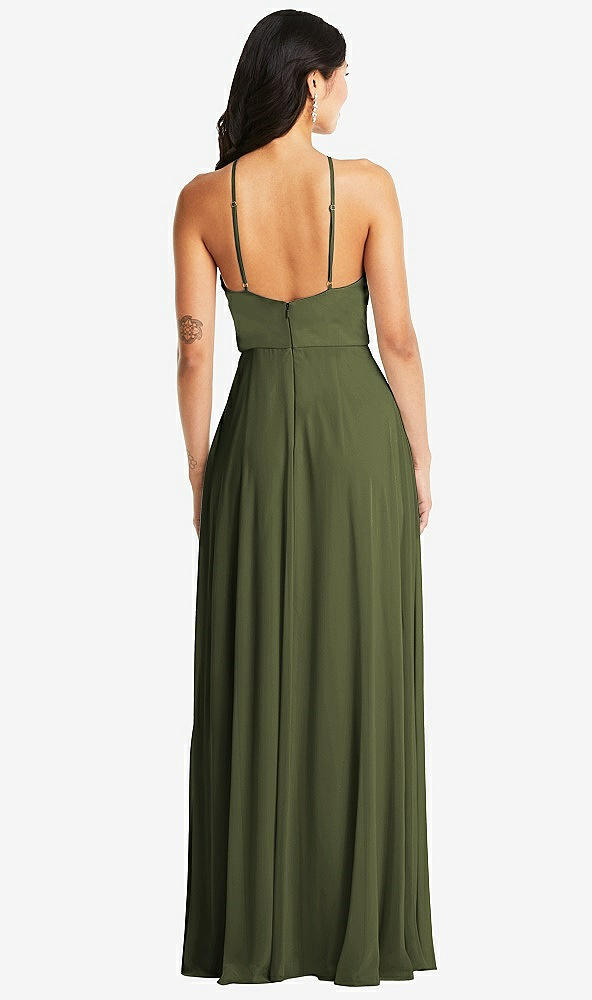 Back View - Olive Green Bella Bridesmaids Dress BB129