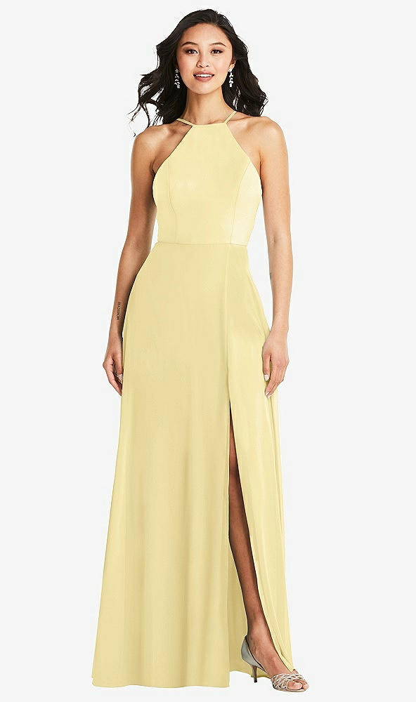 Front View - Pale Yellow Bella Bridesmaids Dress BB129