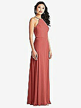 Side View Thumbnail - Coral Pink Bella Bridesmaids Dress BB129