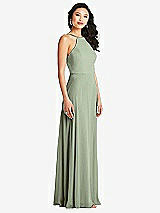 Side View Thumbnail - Sage Bella Bridesmaids Dress BB129