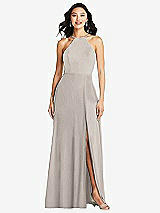 Front View Thumbnail - Taupe Bella Bridesmaids Dress BB129