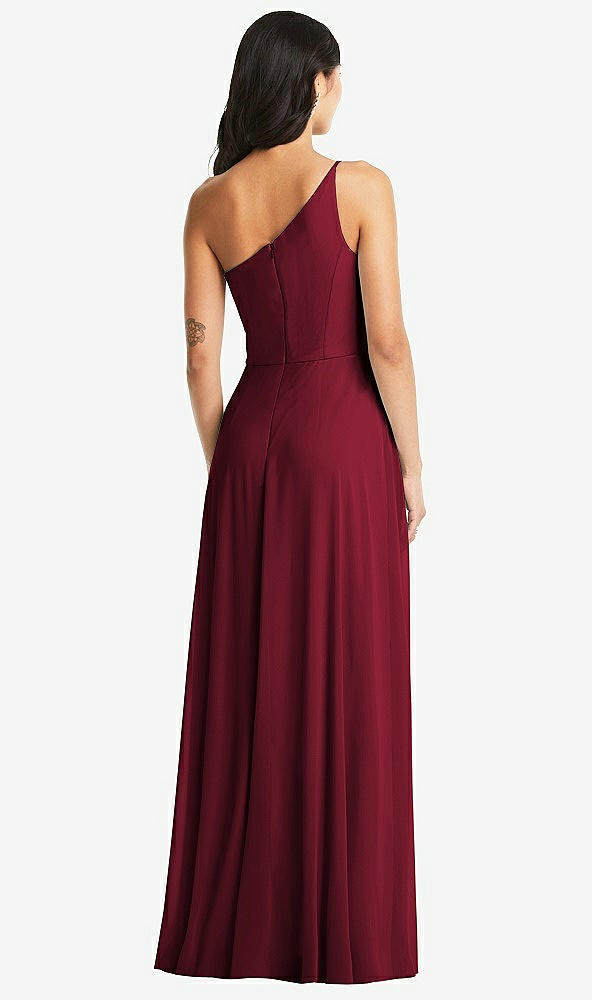 Back View - Burgundy Bella Bridesmaids Dress BB130