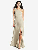 Front View Thumbnail - Champagne Bella Bridesmaids Dress BB130