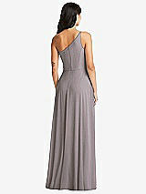 Rear View Thumbnail - Cashmere Gray Bella Bridesmaids Dress BB130