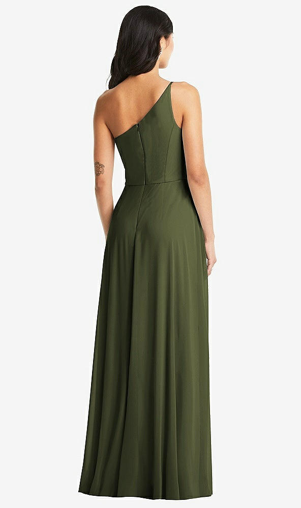 Back View - Olive Green Bella Bridesmaids Dress BB130