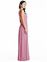 Side View Thumbnail - Powder Pink Bella Bridesmaids Dress BB130