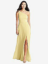 Front View Thumbnail - Pale Yellow Bella Bridesmaids Dress BB130