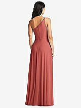 Rear View Thumbnail - Coral Pink Bella Bridesmaids Dress BB130