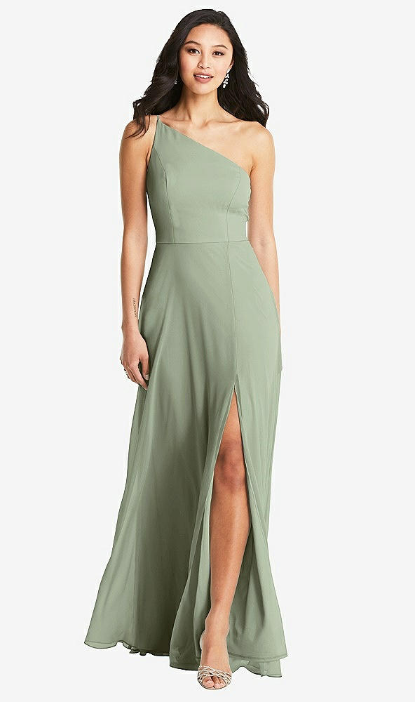 Front View - Sage Bella Bridesmaids Dress BB130