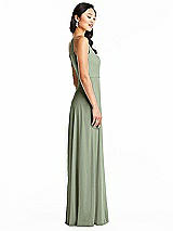 Side View Thumbnail - Sage Bella Bridesmaids Dress BB130