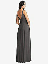 Rear View Thumbnail - Caviar Gray Bella Bridesmaids Dress BB131