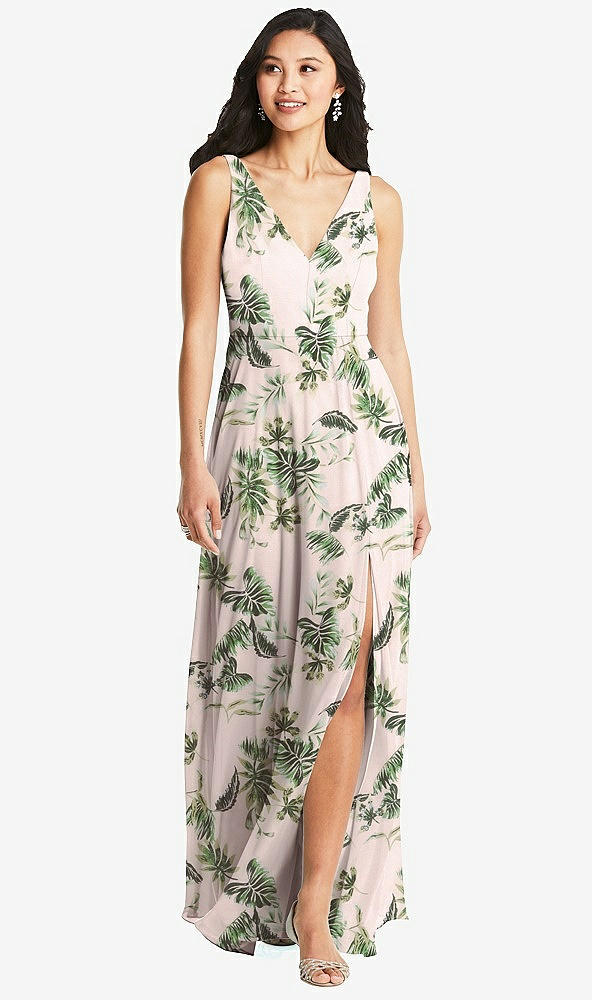 Front View - Palm Beach Print Bella Bridesmaids Dress BB131