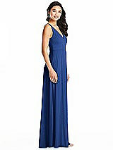 Side View Thumbnail - Classic Blue Bella Bridesmaids Dress BB131