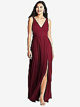 Front View Thumbnail - Burgundy Bella Bridesmaids Dress BB131