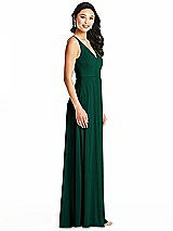 Side View Thumbnail - Hunter Green Bella Bridesmaids Dress BB131