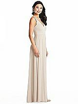 Side View Thumbnail - Oat Bella Bridesmaids Dress BB131