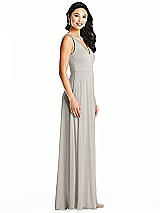 Side View Thumbnail - Oyster Bella Bridesmaids Dress BB131