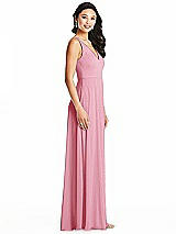 Side View Thumbnail - Peony Pink Bella Bridesmaids Dress BB131