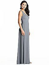 Side View Thumbnail - Platinum Bella Bridesmaids Dress BB131