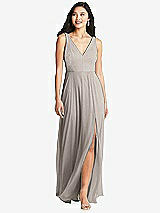 Front View Thumbnail - Taupe Bella Bridesmaids Dress BB131