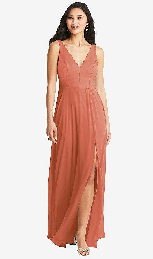 Front View - Terracotta Copper Bella Bridesmaids Dress BB131