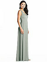 Side View Thumbnail - Willow Green Bella Bridesmaids Dress BB131