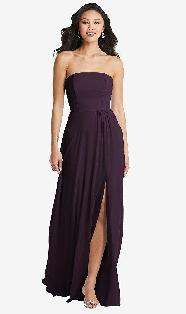 Front View - Aubergine Bella Bridesmaids Dress BB132