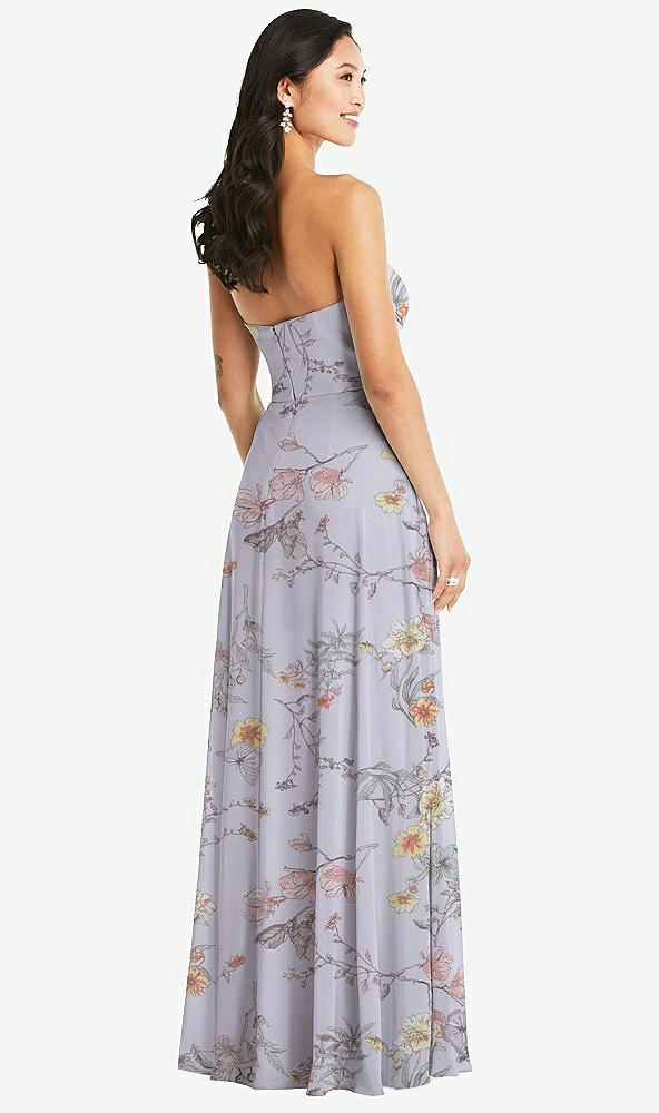 Back View - Butterfly Botanica Silver Dove Bella Bridesmaids Dress BB132