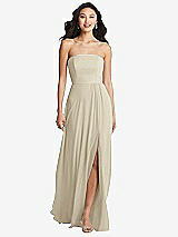 Front View Thumbnail - Champagne Bella Bridesmaids Dress BB132