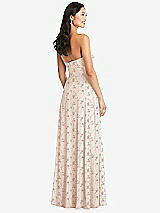 Rear View Thumbnail - Coquette Floral Print Bella Bridesmaids Dress BB132