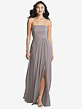 Front View Thumbnail - Cashmere Gray Bella Bridesmaids Dress BB132