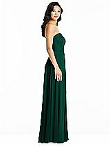 Side View Thumbnail - Hunter Green Bella Bridesmaids Dress BB132