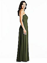 Side View Thumbnail - Olive Green Bella Bridesmaids Dress BB132