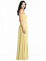 Side View Thumbnail - Pale Yellow Bella Bridesmaids Dress BB132