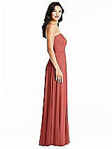 Side View Thumbnail - Coral Pink Bella Bridesmaids Dress BB132