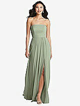 Front View Thumbnail - Sage Bella Bridesmaids Dress BB132