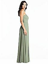 Side View Thumbnail - Sage Bella Bridesmaids Dress BB132