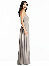 Side View Thumbnail - Taupe Bella Bridesmaids Dress BB132