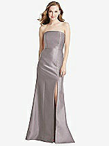 Front View Thumbnail - Cashmere Gray Bella Bridesmaids Dress BB133