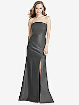 Front View Thumbnail - Gunmetal Bella Bridesmaids Dress BB133