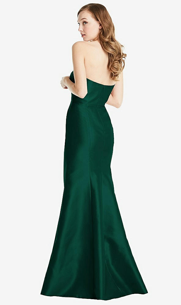 Back View - Hunter Green Bella Bridesmaids Dress BB133