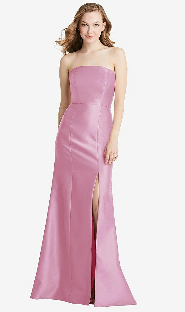 Front View - Powder Pink Bella Bridesmaids Dress BB133