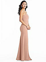 Side View Thumbnail - Pale Peach Bella Bridesmaids Dress BB134