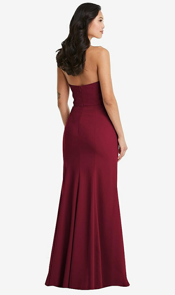 Back View - Burgundy Bella Bridesmaids Dress BB134