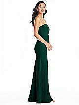 Side View Thumbnail - Hunter Green Bella Bridesmaids Dress BB134