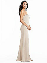 Side View Thumbnail - Oat Bella Bridesmaids Dress BB134